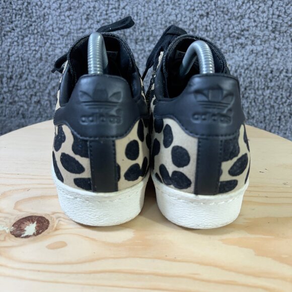 Adidas Originals Superstar 80s Womens Size 7.5 Suede Leopard Print Shell Toe - Picture 4 of 9
